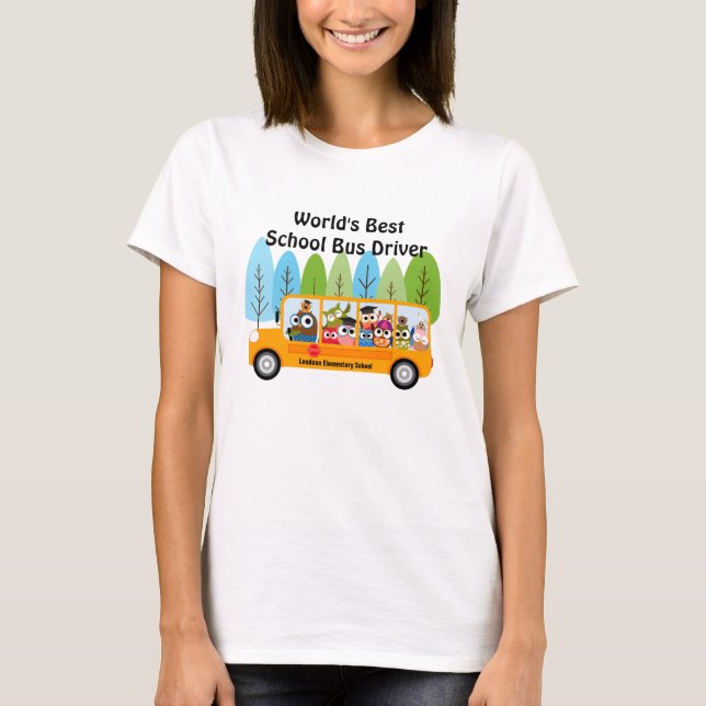 T-shirt Meilleur chauffeur de bus scolaire au monde de Cut (Devant)
