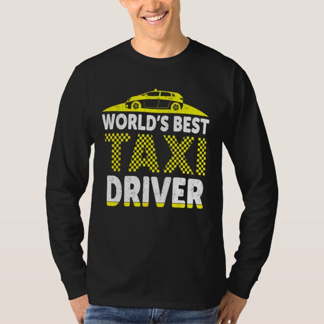 T-shirt Meilleur chauffeur de taxi au monde (Devant)