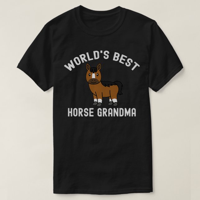 T-shirt Meilleur Cheval Grand-mère animal de compagnie Pre (Design devant)