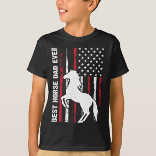 T-shirt Meilleur Cheval Papa Jamais Riant Cowboy Horseback