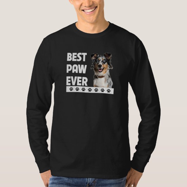 T-shirt Meilleur Chien Aussie Jamais Paw Papa Australian S (Devant)