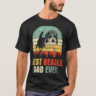 T-shirt Meilleur Chien Beagle Papa Joyeux Jour Père Papa D