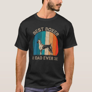 T-shirt Meilleur Chien Boxer Papa Jamais Rétro Boxer Chien