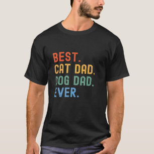 T-shirt Meilleur Chien Chat Papa Jour Vintage Animaux de c