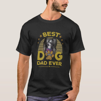 T-shirt Meilleur Chien Chinois Crested Papa Jamais Cadeau 