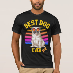 T-shirt Meilleur chien de Carlin jamais rétro