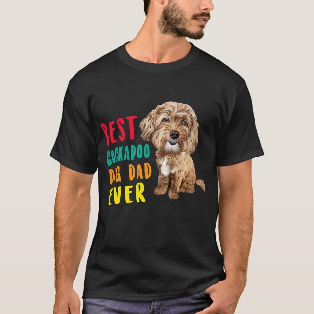 T-shirt Meilleur chien de Cockapo père jamais Fête des pèr (Devant)