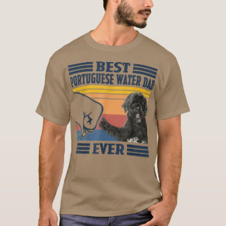 T-shirt Meilleur chien d'eau portugais papa jamais drôle c