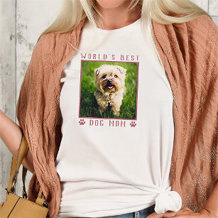 T-shirt Meilleur chien du monde Maman Empreintes de pattes