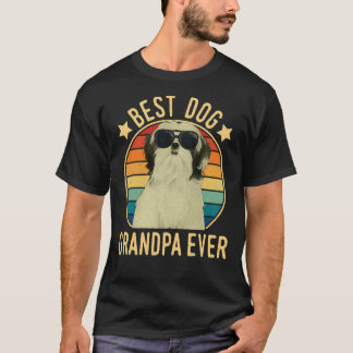 T-shirt Meilleur Chien Grand-Père Ever Shih Tzu Fête Du Pè
