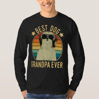 T-shirt Meilleur Chien Grand-Père Ever Shih Tzu Fête Du Pè