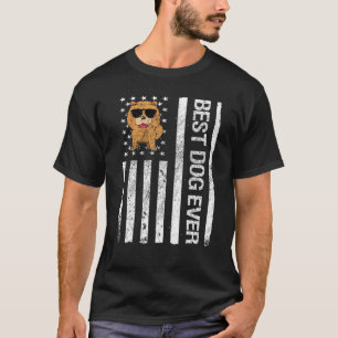 T-shirt Meilleur Chien Jamais American USA Drapeau Funky C