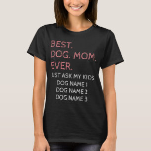 T-shirt Meilleur chien maman jamais avec un nom personnali