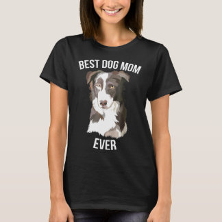 T-shirt Meilleur Chien Maman Jamais Bordure Collie Chien C
