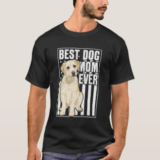 T-shirt Meilleur Chien Maman Jamais Jaune Labrador Retriev
