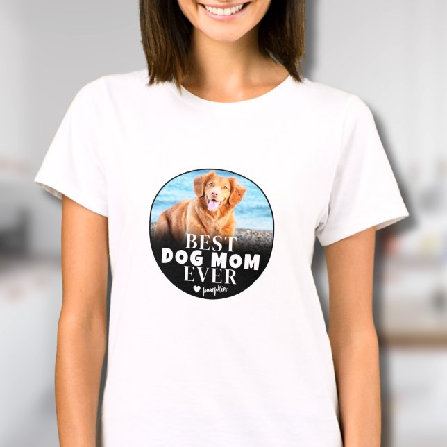 T-shirt Meilleur Chien Maman Jamais Photo (Best Dog Mom Ever Photo T-Shirt)