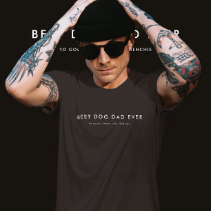 T-shirt Meilleur Chien moderne Papa Jamais Nom personnalis