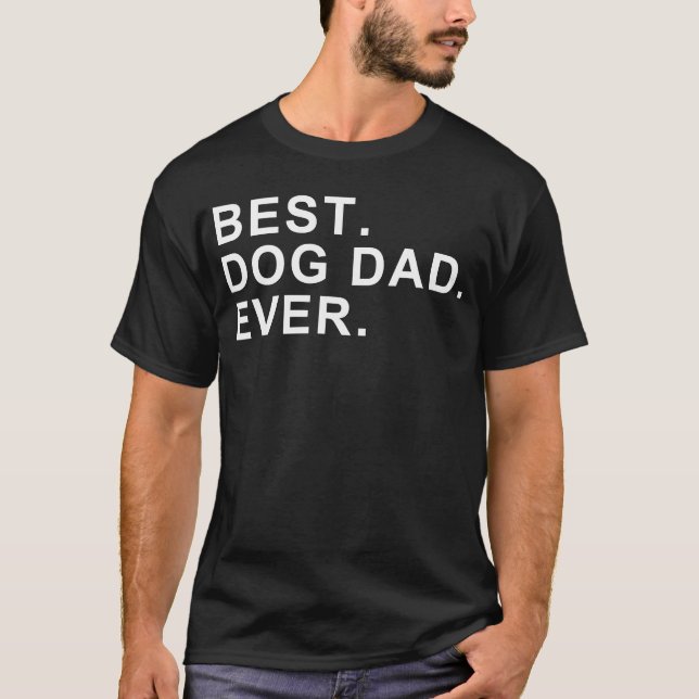 T-shirt meilleur chien papa (Devant)