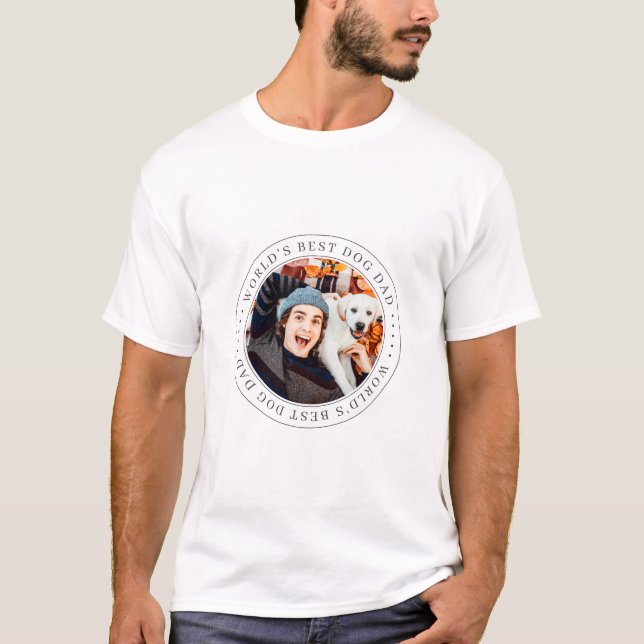 T-shirt Meilleur Chien Papa Classique Photo Simple (Devant)