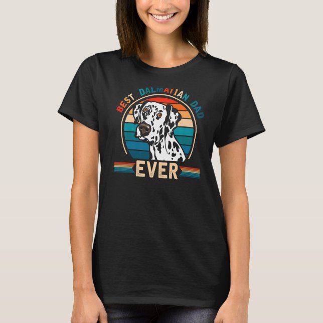 T-shirt Meilleur chien papa dalmate (Devant)