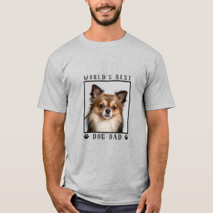 T-shirt Meilleur chien papa Empreintes de pattes du monde 