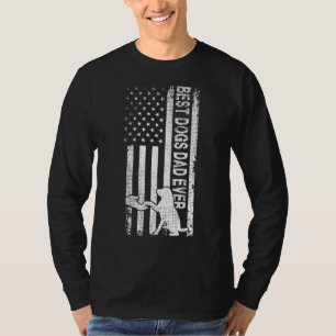T-shirt Meilleur Chien Papa Jamais Avec American Flag Chie