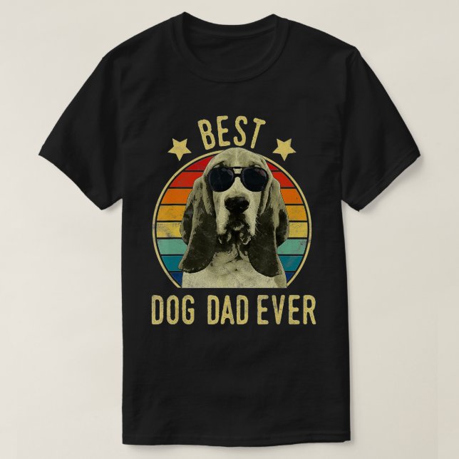 T-shirt Meilleur Chien Papa Jamais Basset Hound Fête des p (Design devant)