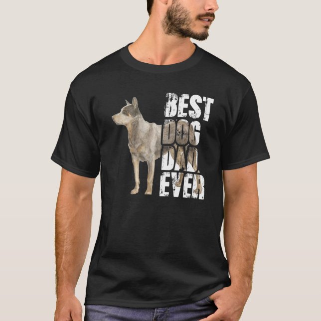 T-shirt Meilleur Chien Papa Jamais Chien De Bataille Austr (Devant)