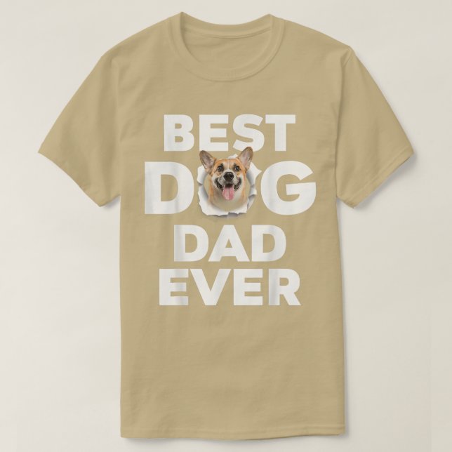 T-shirt Meilleur Chien Papa Jamais Corgi Amateurs (Design devant)