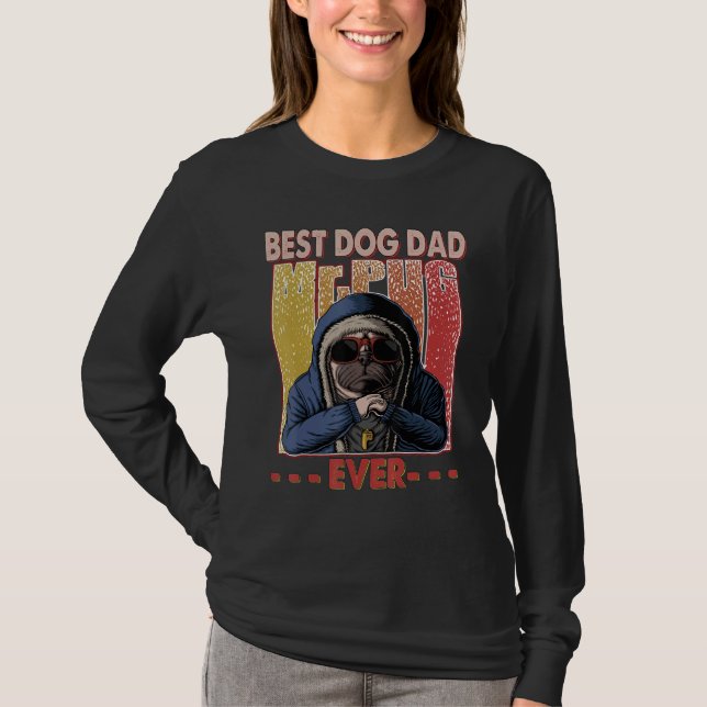 T-shirt Meilleur Chien Papa Jamais Drôle Chien Daddy Fête  (Devant)