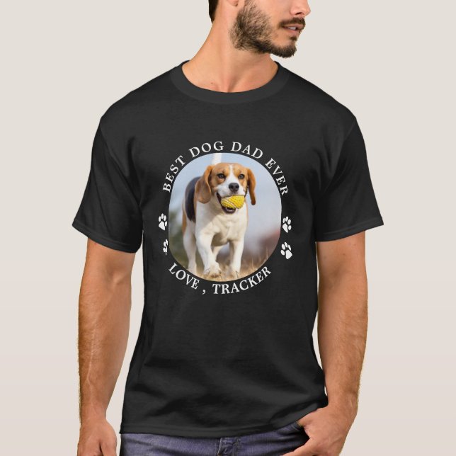 T-shirt Meilleur Chien Papa Jamais Empreintes de pattes Pe (Devant)
