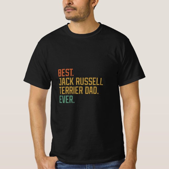T-shirt Meilleur Chien Papa Jamais Jack Russell Amoureux d (Devant)
