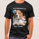 T-shirt Meilleur Chien Papa Jamais mignon Photo Personnali<br><div class="desc">Meilleur Papa Chien Jamais... Surprenez votre chien préféré papa cette Fête des pères avec cette super mignonne chemise photo personnalisée pour animaux de compagnie. Customisez cette chemise de papa chien avec la photo préférée de votre chien, et le nom. Meilleur Chien Papa Jamais ... Dit, Le nom de votre chien...</div>