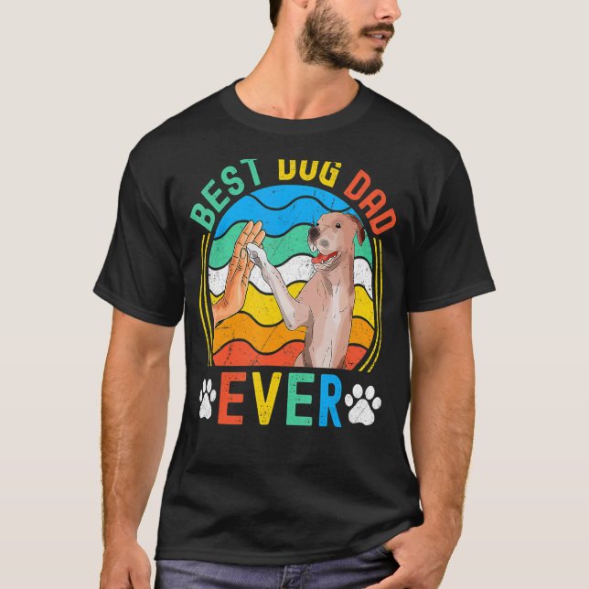 T-shirt Meilleur Chien Papa Jamais Papa Bonne Fête des pèr (Devant)