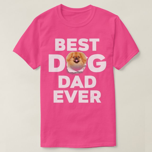 T-shirt Meilleur Chien Papa Jamais Pekingese Amateurs (Design devant)