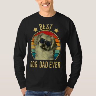 T-shirt Meilleur Chien Papa Jamais Pekingese Fête des père