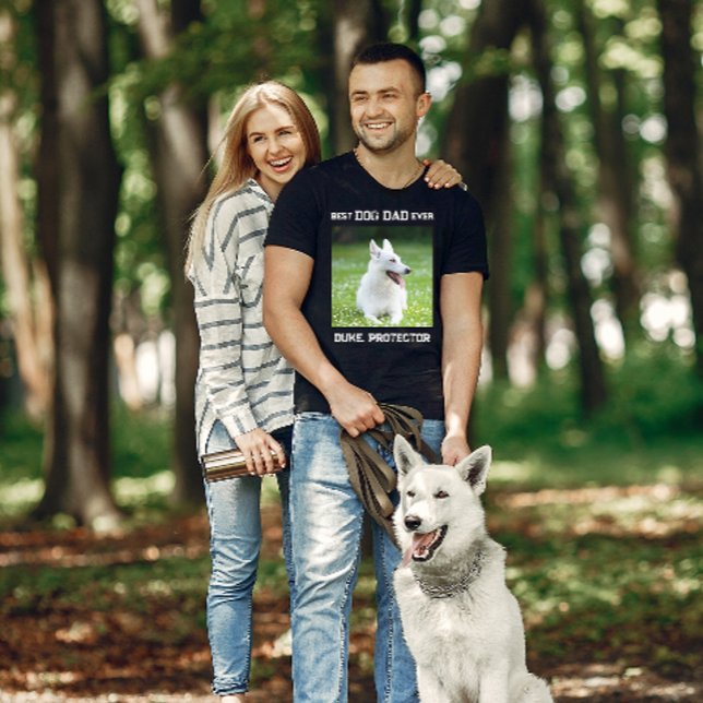 T-shirt Meilleur Chien Papa Jamais Personnalisé Animal Pho (Créateur téléchargé)