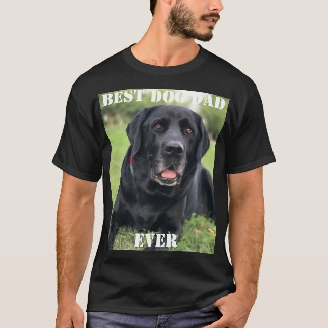 T-shirt Meilleur Chien Papa Jamais Photo Chiot Cadeaux Amu (Devant)