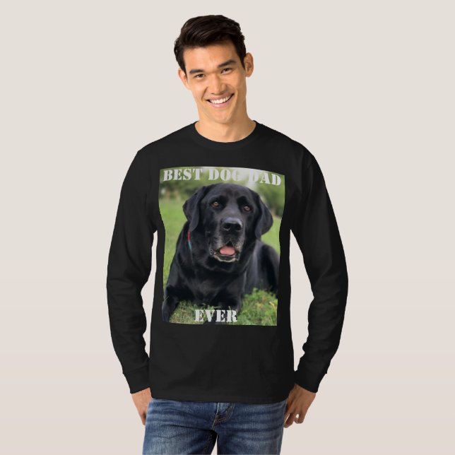 T-shirt Meilleur Chien Papa Jamais Photo Chiot Cadeaux Amu (Devant entier)