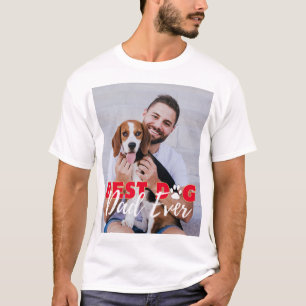 T-shirt Meilleur Chien Papa Jamais Photos Personnalisées