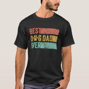 T-shirt Meilleur Chien Papa Jamais Retro Chien Daddy Pet L