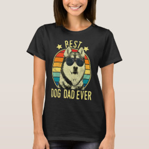 T-shirt Meilleur Chien Papa Jamais Sibérien Husky Fête des
