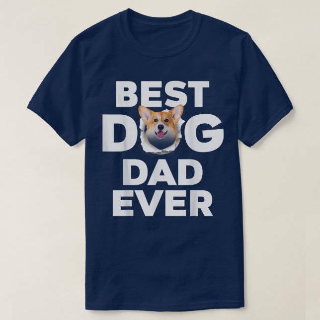 T-shirt Meilleur Chien Papa Jamais Welsh Corgi Amateurs (Design devant)