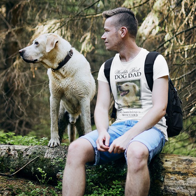 T-shirt Meilleur Chien Papa Photo (Créateur téléchargé)