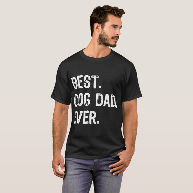 T-shirt meilleur chien père de chien (Devant entier)