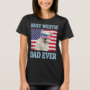 T-shirt Meilleur Chien Westie Papa Joyeux Père Jour Chien 