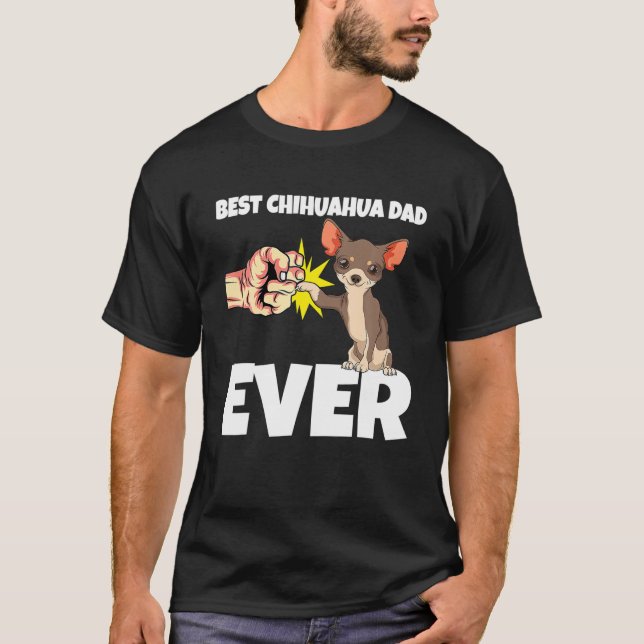 T-shirt Meilleur Chihuahua Papa Jamais Drôle Chihuahua Chi (Devant)