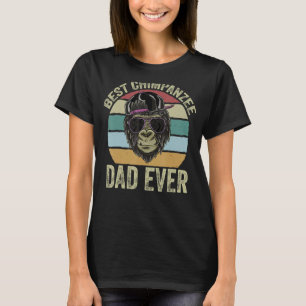 T-shirt Meilleur Chimpanzé Papa Singe Chimp Ape Chim Faune