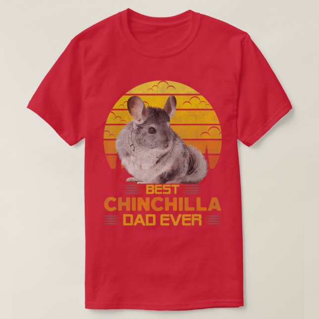 T-shirt Meilleur Chinchilla Papa Jamais mignonne Retro Ani (Design devant)