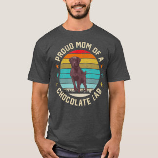 T-shirt Meilleur Chocolat Lab Maman Amoureux des chiens Br